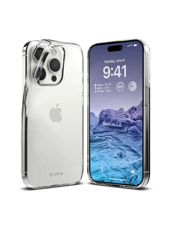 CRONG Crystal Slim Cover - iPhone 15 Pro Case (Clear)