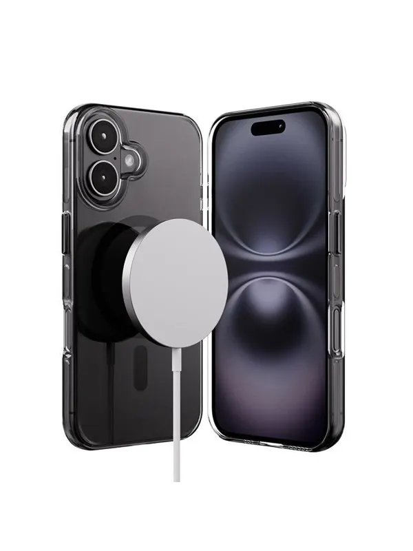 CRONG Clear MAG Pro - iPhone 16 MagSafe Case (Black)