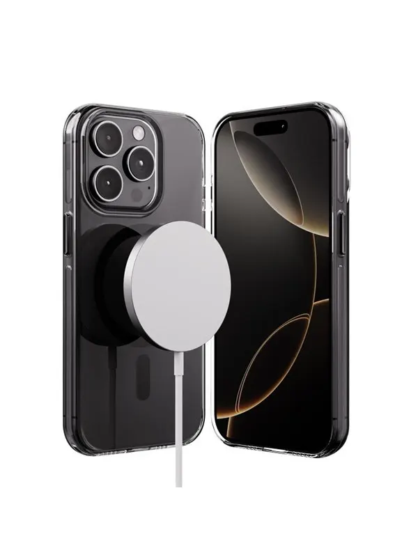 CRONG Clear MAG Pro - iPhone 15 Pro MagSafe Case (Black)