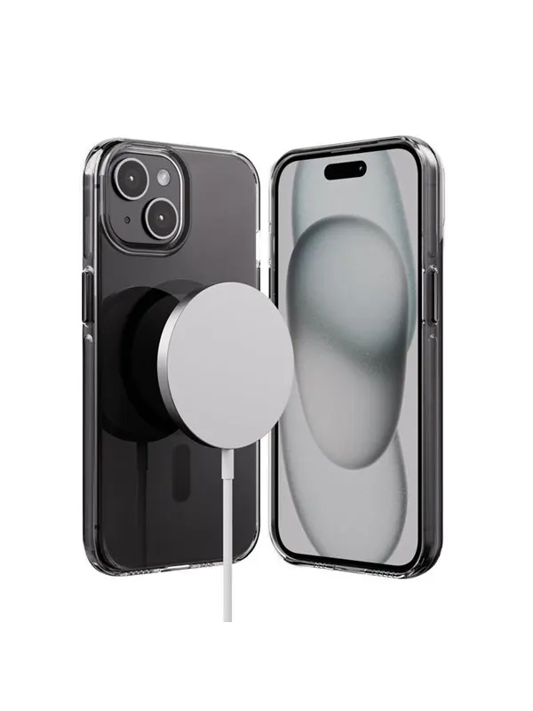 CRONG Clear MAG Pro - iPhone 15 MagSafe Case (Black)