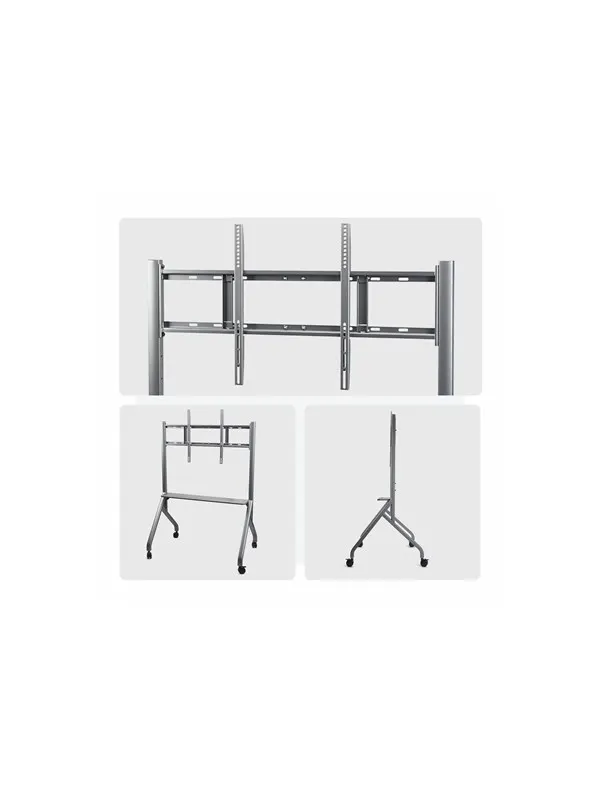 StarTech.com Startech cart - Easel - for flat panel - height-adjustable 3â³ lockable wheels - space grey - Max 100 kg - recommended for 100"
