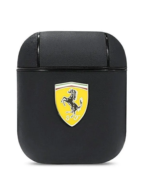 Ferrari On Track Leather Case for AirPods 1/2 - Black