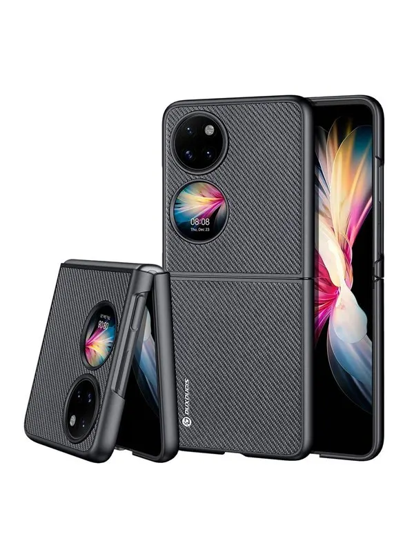 Dux Ducis Fino Case Cover Covered With Nylon Material Huawei P50 Pocket Black