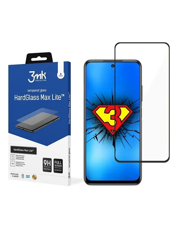 3mk Xiaomi Redmi 10 Black - HardGlass Max Lite™