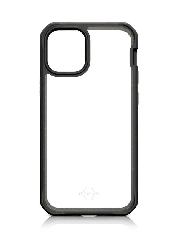 ITSKINS  FERONIABIO PURE Cover for iPhone 13 Pro®. Black and tranparent