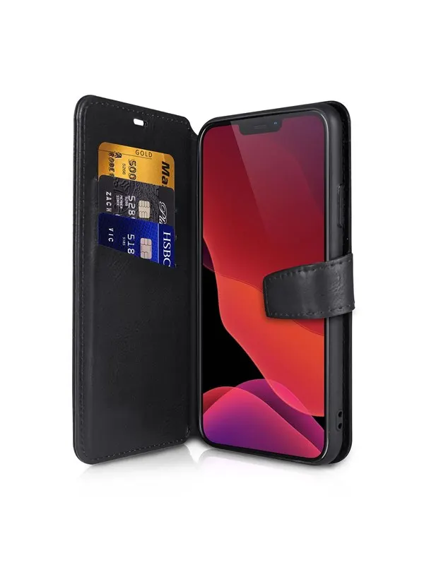 ITSKINS BOOK cover for iPhone 13 mini / 12 mini®. Black