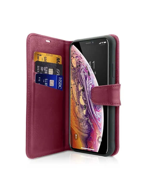 ITSKINS BOOK cover for iPhone XS / X®. Red
