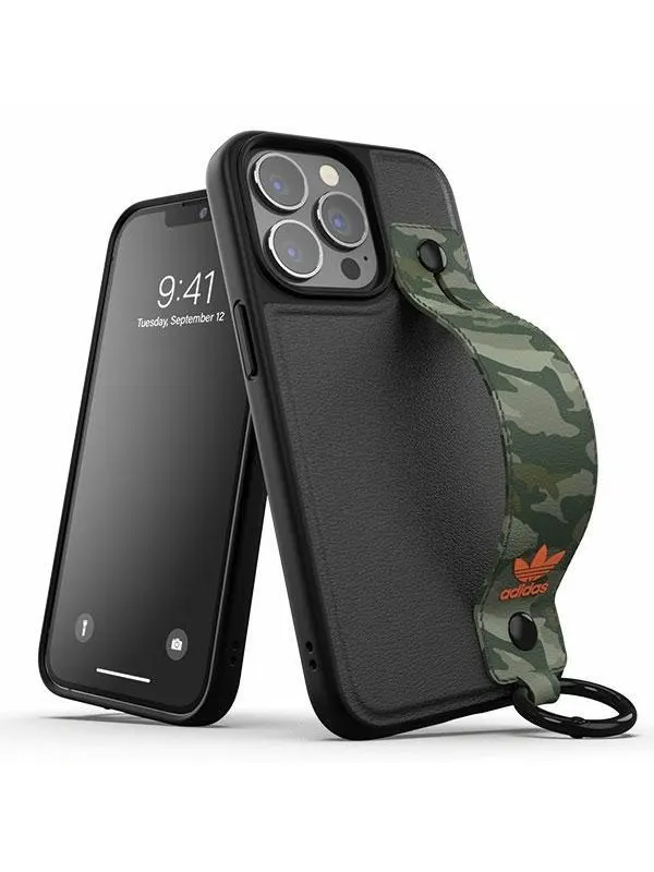 Adidas OR Hand Strap Case for iPhone 13 Pro / iPhone 13 - Black & Green