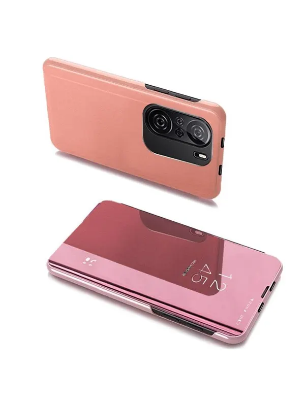 Hurtel Clear View Case Cover for Xiaomi Redmi K40 Pro+ / K40 Pro / K40 / Poco F3 Pink