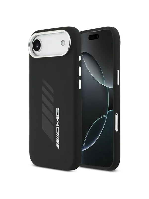 Mercedes AMG Silicone Oversize Rhombs MagSafe Case for iPhone Air - Black