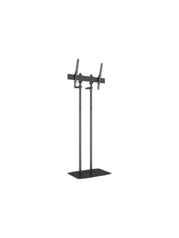 Multibrackets M Pro Series stand - single side - for LED display - dual pole - black - Max 100 kg - recommended for 98"