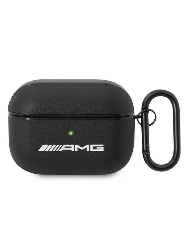 Mercedes AMG Leather Big Logo Case for AirPods Pro - Black