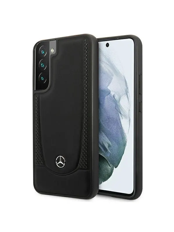 Mercedes Leather Urban Line Case for Samsung Galaxy S22+ - Black