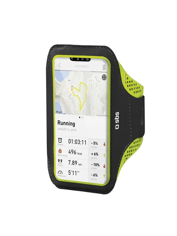 SBS XXXL mobilhållare för armen för sport - Svart/grön