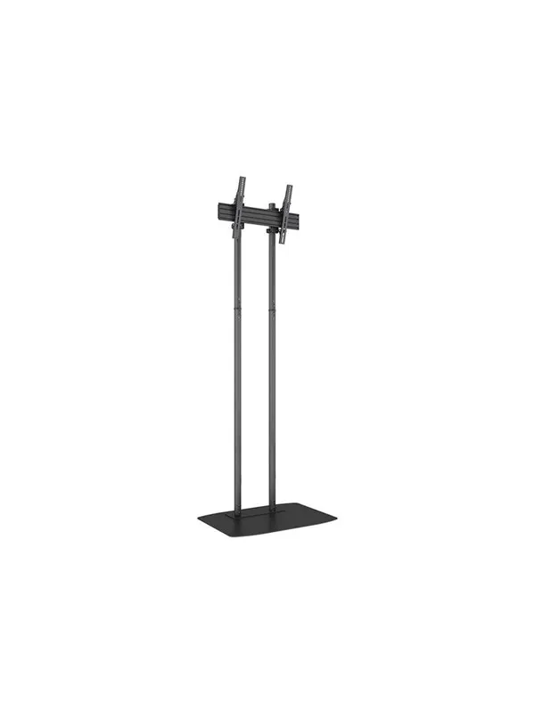 Multibrackets M Pro stand - for flat panel - dual pole single side - black - Max 100 kg - recommended for 98"