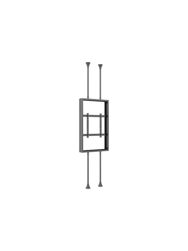 Multibrackets M Pro Series enclosure - Large - for 2 digital signage LCD panels - b2b - black RAL 9005 - Max 50 kg - recommended for 75"