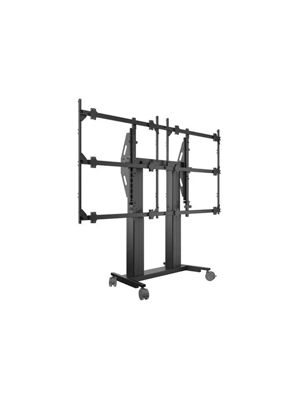 Multibrackets M Pro Series cart - motorised - for 4x4 video wall - height adjustable with 70 cm of vertical travel - black - Max - recommended for 108"