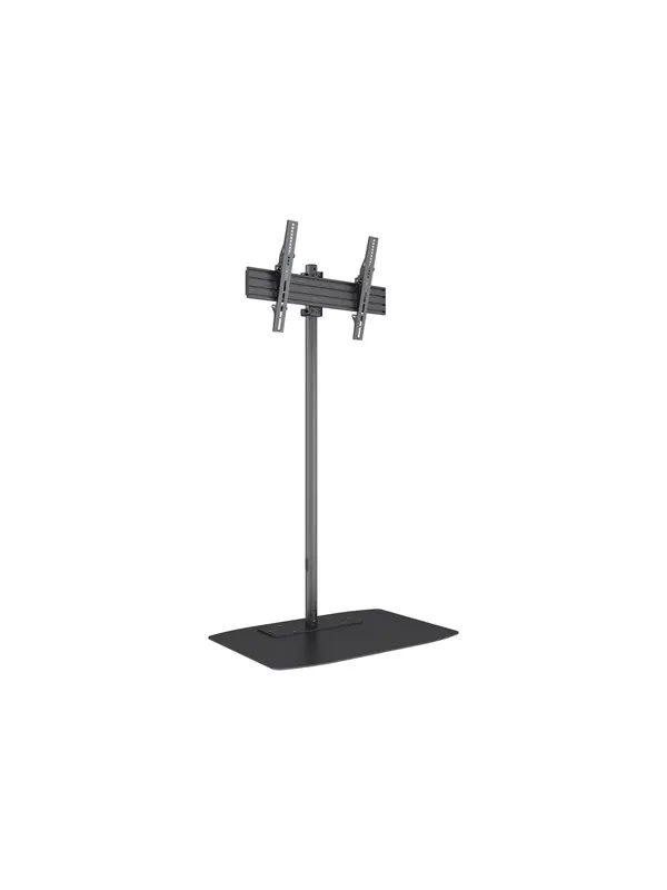 Multibrackets M Pro Series stand - single pole - for flat panel - 1.5 m length single side - black - Max 50 kg - recommended for 65"