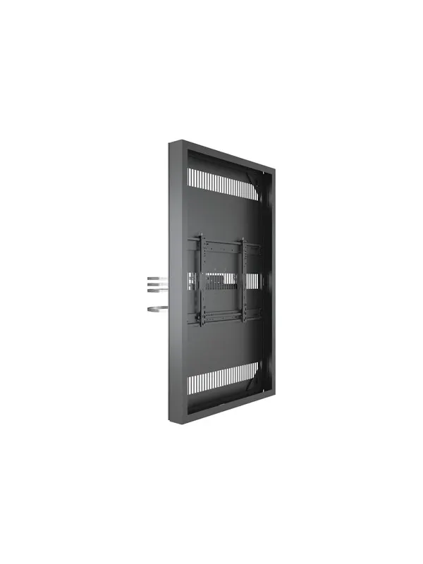 Multibrackets M Pro Series enclosure - for flat panel - high brightness - black (RAL 9005) - Max 50 kg - recommended for 65"