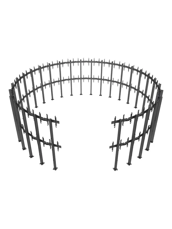 Multibrackets M Pro Series stand - single side - for 2x10 video wall - micro adjustable arms - black - Max 600 kg - recommended for 55"