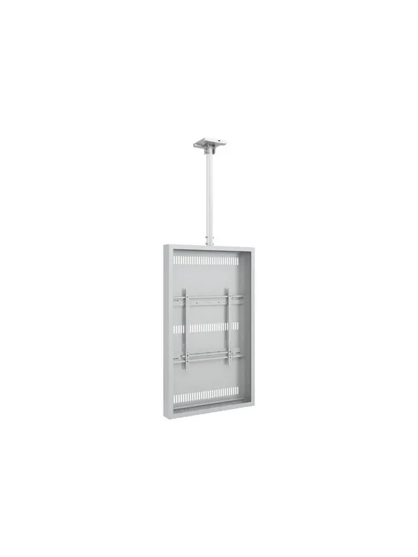 Multibrackets M Pro Series enclosure - for digital signage panel - medium theft protection - white black (RAL 9005) - Max 80 kg - recommended for 55"