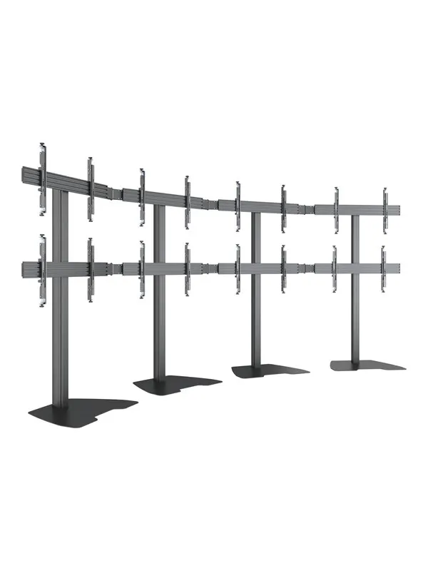 Multibrackets M Pro Series mounting kit - for 4x2 video wall - micro adjustable arms - black - Max 240 kg - recommended for 65"