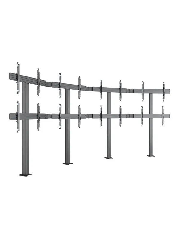 Multibrackets M Pro Series stand - single side - for 4x2 video wall - micro adjustable arms - black - Max 240 kg - recommended for 65"