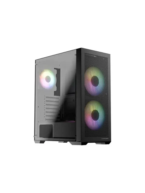 LC Power Gaming 717W Meshwork_L Dark - Chassi - Tower - Svart