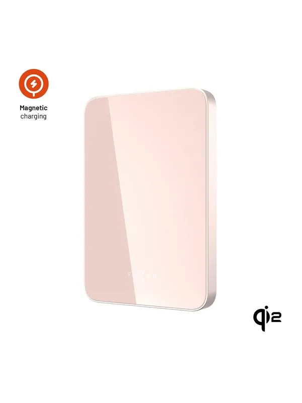 FIXED MagZen 5 Crystal Qi2 standard 5000 mAh Pink - 5000 mAh