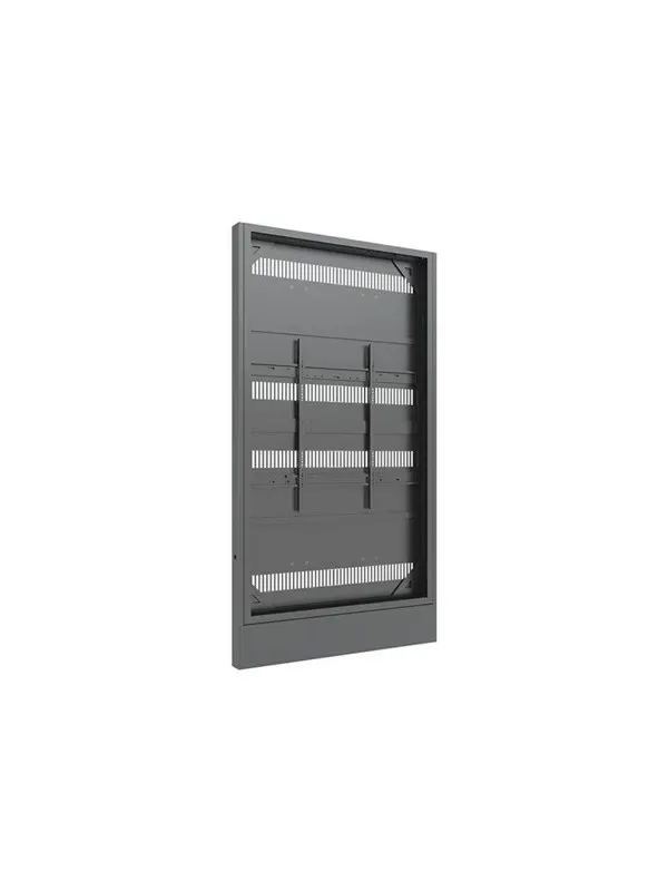 Multibrackets M Pro Series stand - covered - enclosure totem - black - Max 60 kg - recommended for 98"
