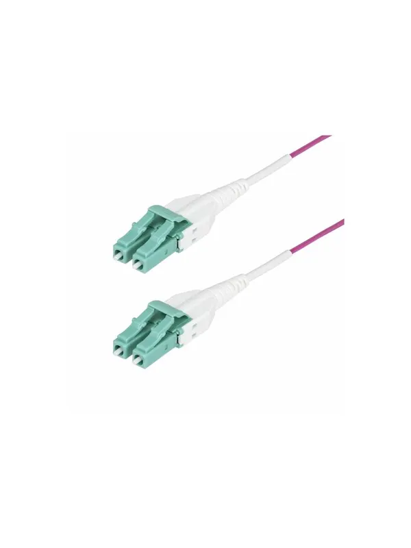 StarTech.com 5m (16.4ft) LC/LC (UPC) OM4 Multimode Fiber Optic Cable - patch cable - 5 m - erika violet - Lila - 5m