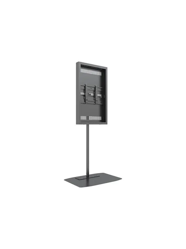 Multibrackets M Pro Series stand - for flat panel - single pole - black - Max 50 kg - recommended for 43"