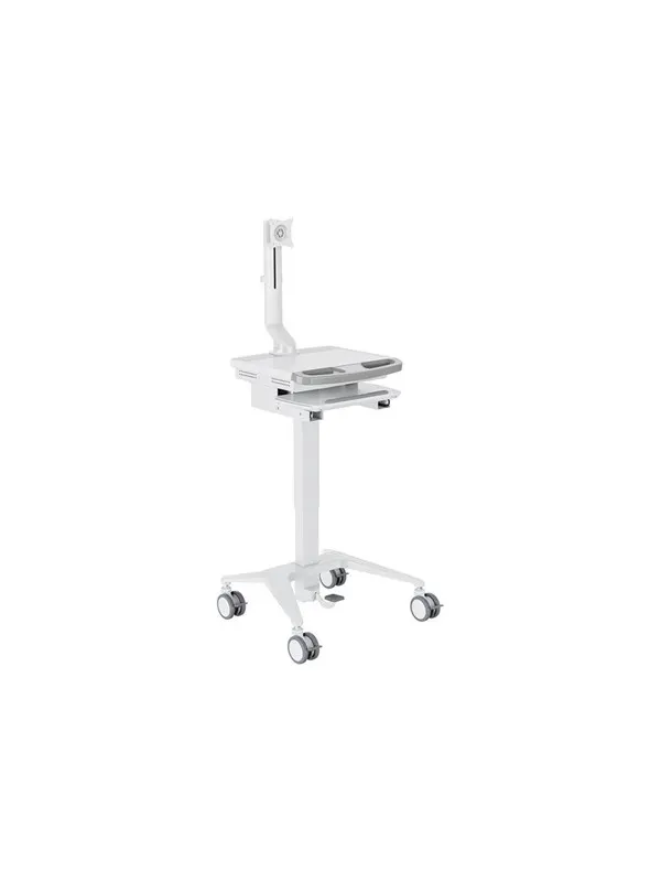 Multibrackets M Basic cart - for LCD display / keyboard / mouse / notebook - white silver - Max 7.5 kg - recommended for