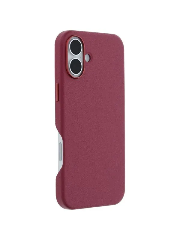 OtterBox Symmetry Cactus Leather Apple iPhone 16 Plus Maroon Bells - red