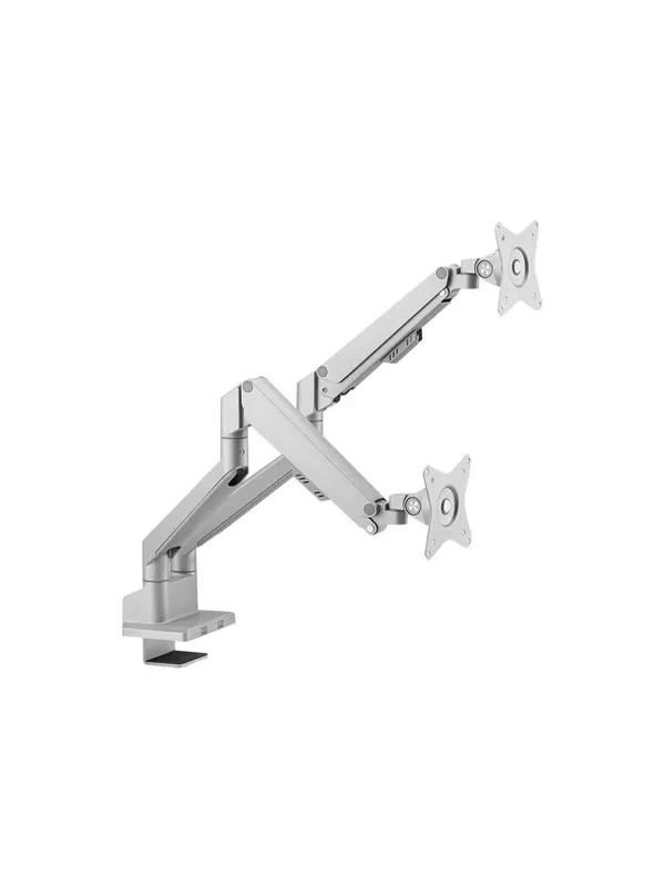 Roline mounting kit - streamlined - for 2 LCD displays - pneumatic - silver - Max 18 kg - recommended for