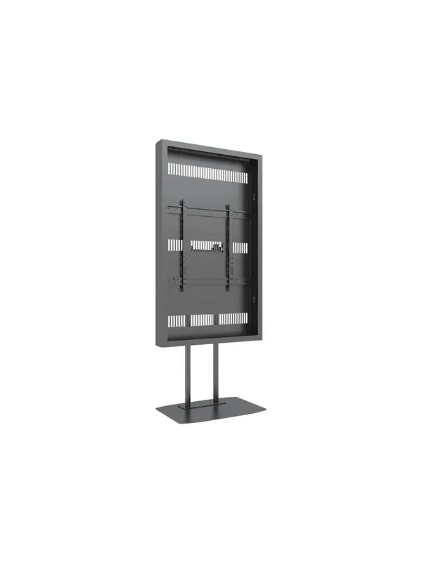 Multibrackets M Pro Series stand - dual pole enclosure high brightness floorbase - black - Max 50 kg - recommended for 75"