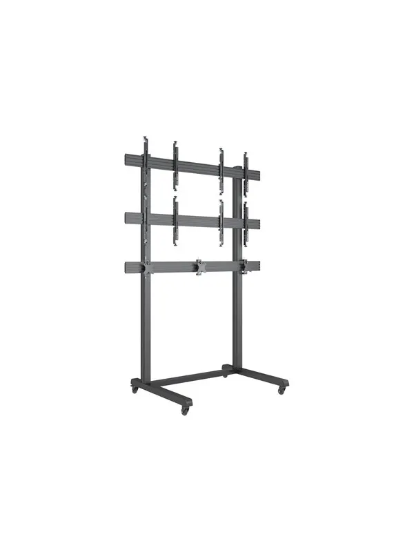 Multibrackets M Pro Series cart - for monitor / flat panel - video wall stand MBF 2x2Ux3 270 micro adjustable - black - Max - recommended for 65"