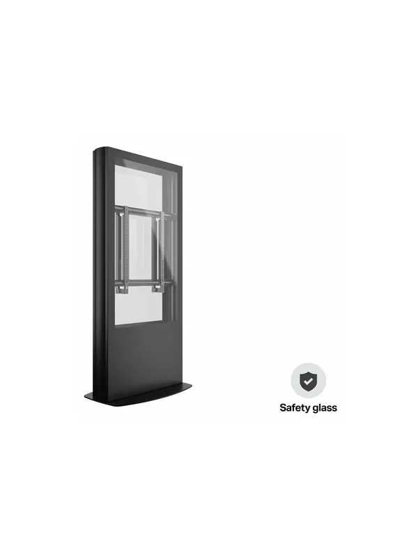 Multibrackets M Pro Series stand - back-to-back - for 2 flat panels - enclosure totem - black - Max 35 kg - recommended for 55"