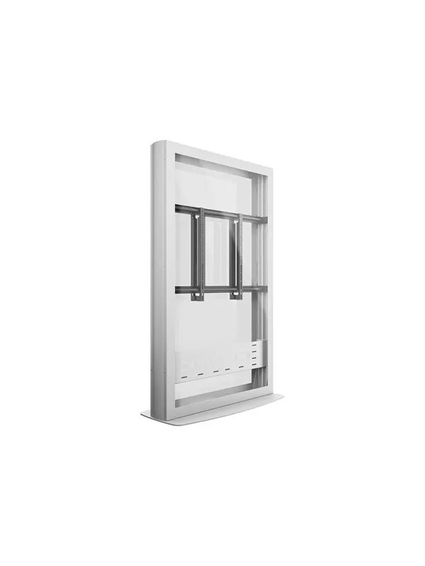 Multibrackets M Pro Series enclosure - for flat panel - totem Customized B2B Floorbase - white - Max 50 kg - recommended for 75"