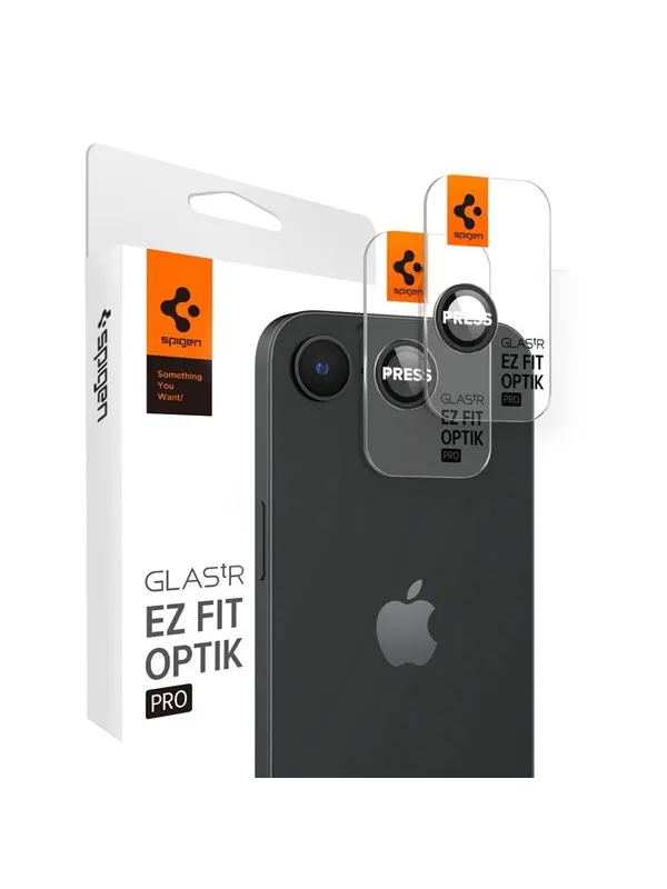 Spigen Glass tR EZ Fit Optik Pro 2 Pack - black - iPhone 17e/16e