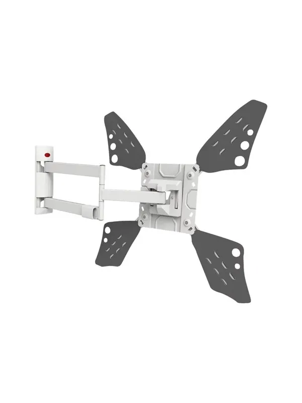 Barkan 3400LW bracket - full-motion - for TV - white metallic black - Max 40 kg - recommended for 70"