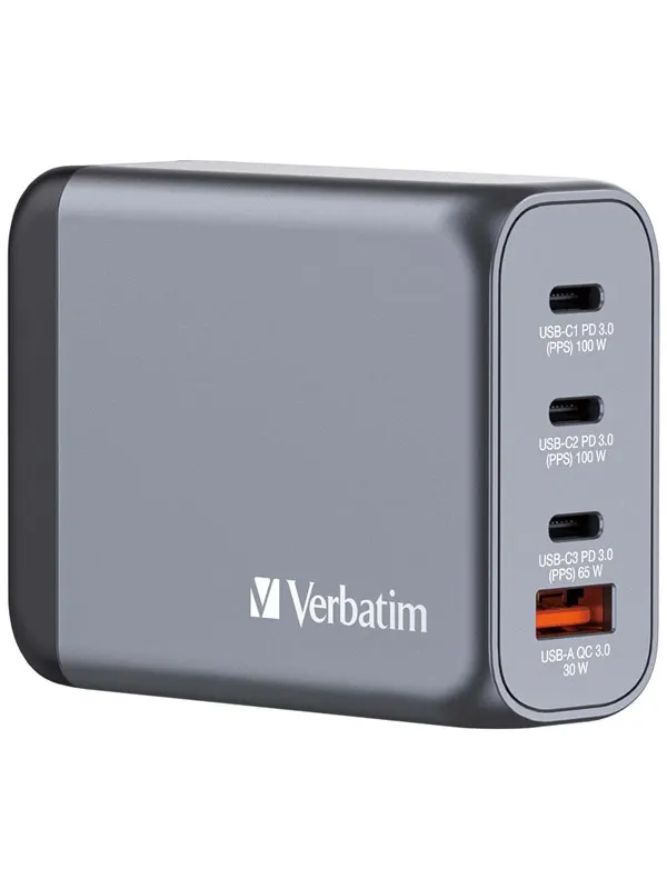 Verbatim 100W 4-Port GaN Wall Charger