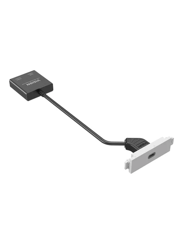 Vision TechConnect 3 modular facility plate kit with snap-ins and cables