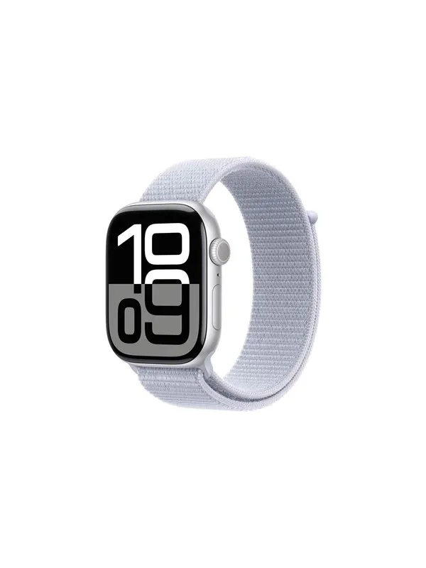 Apple Watch Series 10 GPS 46mm - Silver Aluminium Case with Blue Cloud Sport Loop