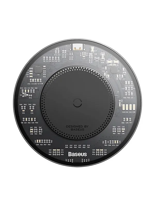 Baseus Simple 2 wireless inductive charger 15W with USB-C to USB-C cable (black)