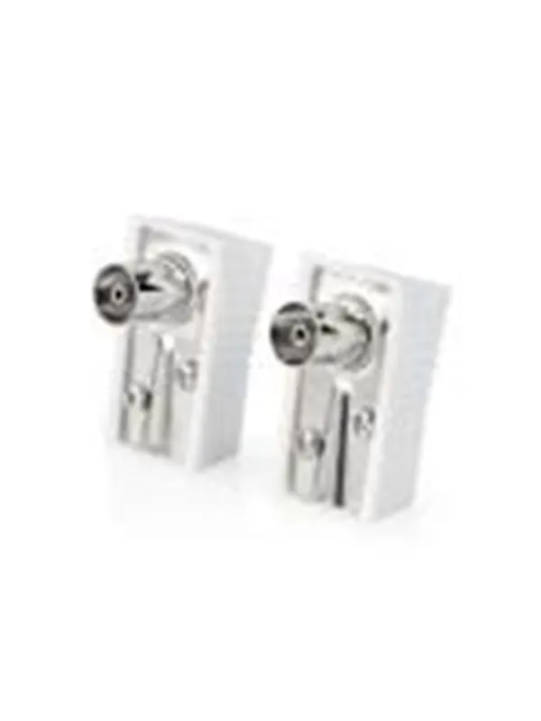 Nedis IEC (Coax) Connector | Angled | Female | Nickel Plated | 75 Ohm
