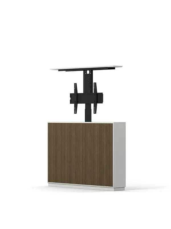 Multibrackets M AV-Cabinet TV-Lift 55" Slimline White Walnut - Max 50 kg - recommended for 55"