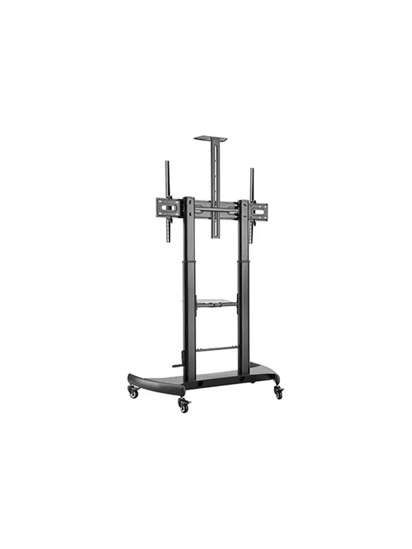 Gembird cart - for TV - height-adjustable with caster wheels - Max 100 kg - recommended for 100"