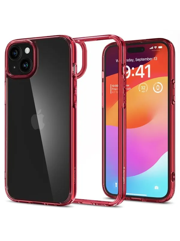 Spigen Ultra Hybrid - red crystal - iPhone 15 Plus