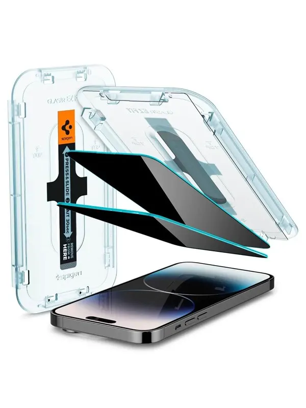 Spigen Glass EZ Fit Privacy 2 Pack - iPhone 14 Pro